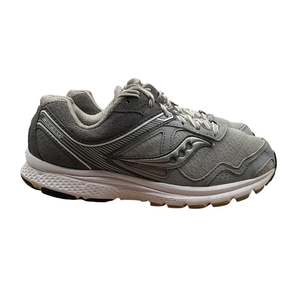Saucony Cohesion 10 Womens Running‎ Shoes Grey Silver S15362-10 Size 9W